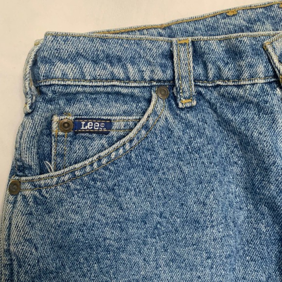 Vintage Lee Women's High Rise Straight Mom Jeans Acid Washed Blue Size 10 - Picture 9 of 9
